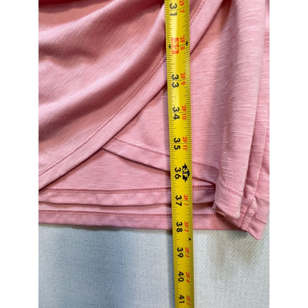 Nine West Women's Side Ruched Midi T-Shirt Dress Size S Pink Sleeveless Stretch - Picture 7 of 11